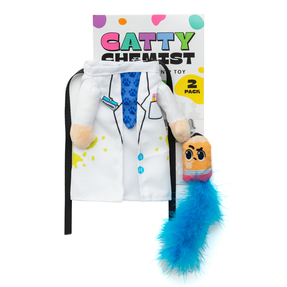 Catty Chemist Costume and Catnip toy 2 Pack
