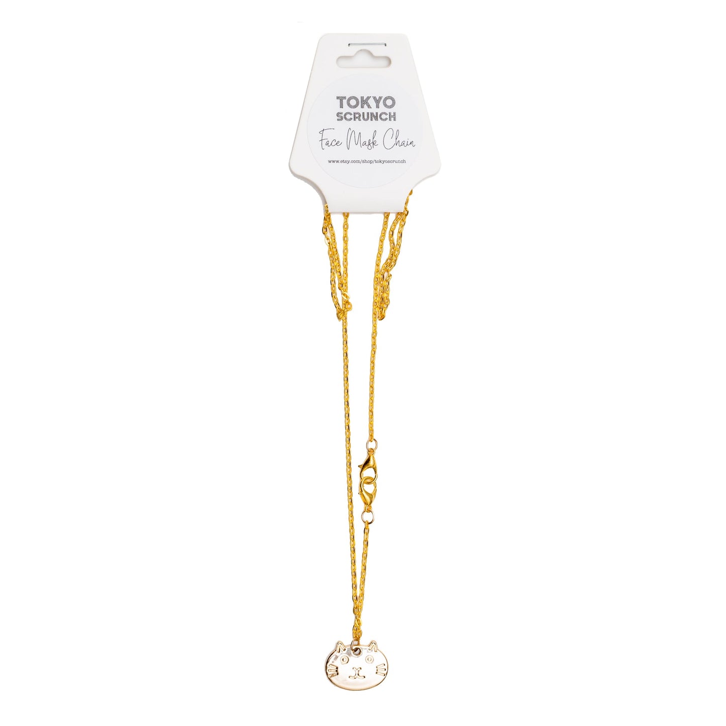 Gold Mask Chain Accessory