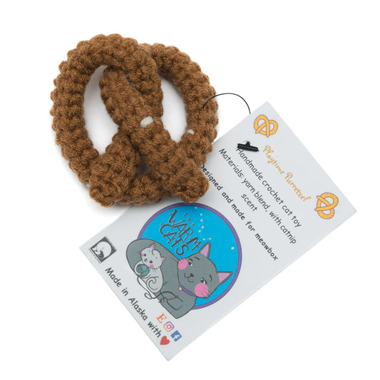 Playtime Purretzel Crochet catnip toy