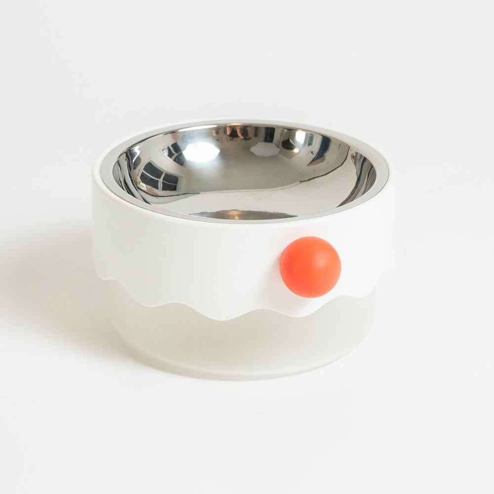 Food Warming Clown Bowl - White